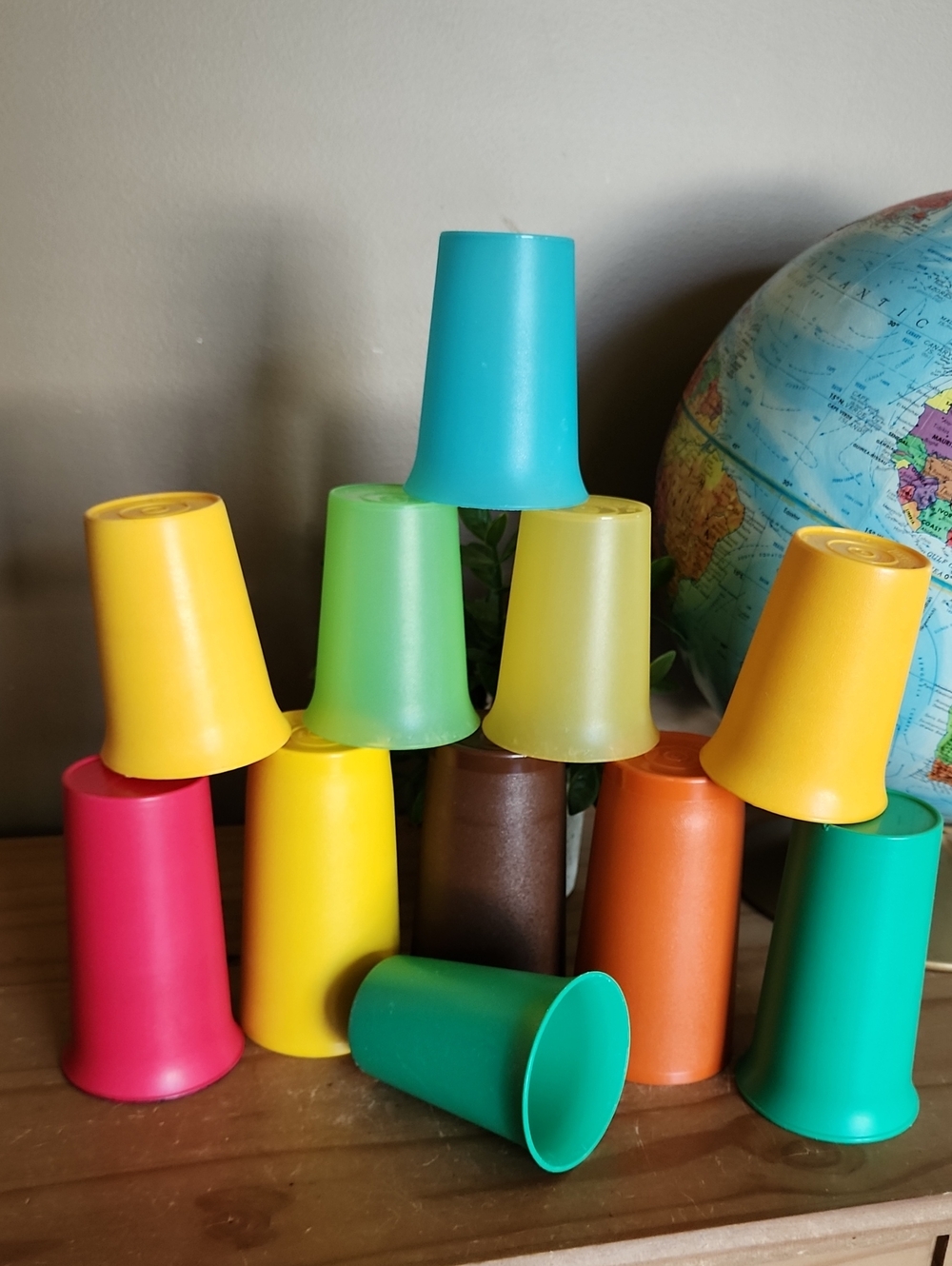 Vintage Tupperware Colorful Stackable Tumbler